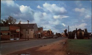 Woodruff Wisconsin WI Main Street Scene Vintage Postcard