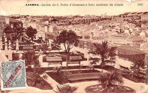 Jardim de S Pedro d'Alcantara e forte nordeste da cidade Lisboa 1911 Missing ...