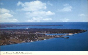 Oak Bluffs Massachusetts MA Birdseye View 1950s-60s Postcard