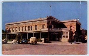 CODY, WY Wyoming ~ Roadside IRMA HOTEL Lounge & Grill c1940s Cars Postcard