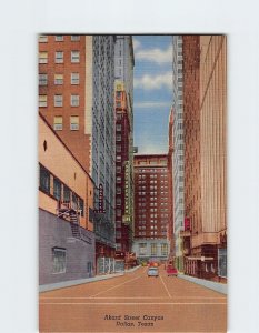 Postcard Akard Street Canyon, Dallas, Texas