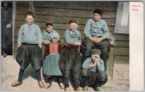 Marken Netherlands Children Traditional Costuum Costume Unused Postcard H82