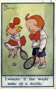 Faso Bmchamami Tennis 1912 light wear close to grade 2, postal used unknown