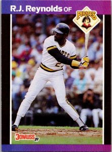 1989 Donruss Baseball Card R J Reynolds Pittsburgh Pirates sk9134