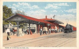 Milford Delaware Pennsylvania Railroad Station Vintage Postcard AA52175