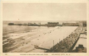 Atlantic City New Jersey Young's Million Pier Albertype 1920s Postcard 20-8060