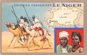 B91695 niger africa map cartes geographiques camel types folklore