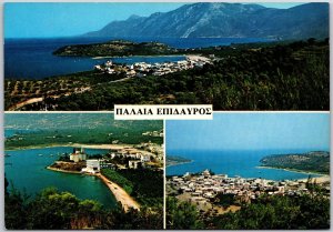 Apidaurus Ancient City Beaches Buildings & Mountains in Greece Postcard