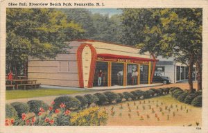 SKEE ROLL RIVERVIEW BEACH PARK PENNSVILLE NEW JERSEY POSTCARD 1951