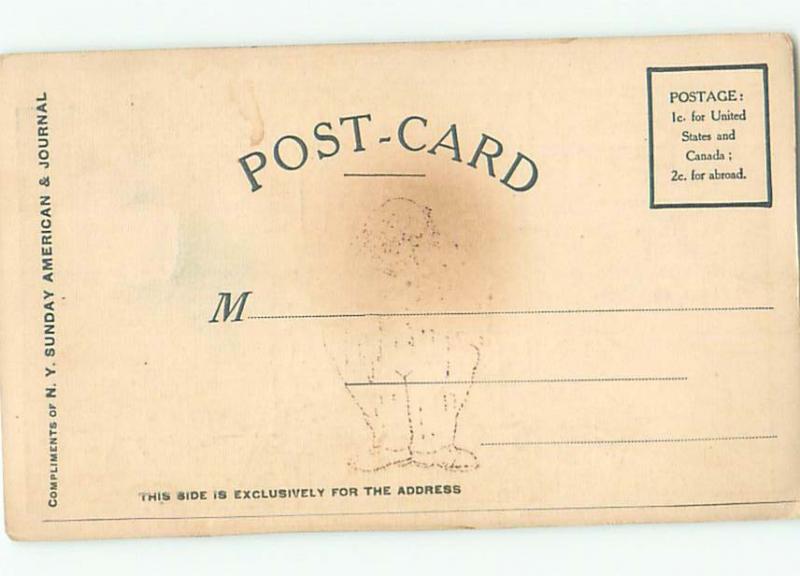 1906 Special Comic Postcard REVEAL THE IMAGE BY USING HEAT IRON AB8368