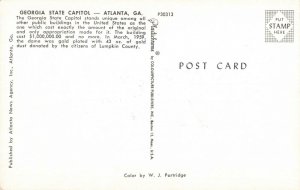 Postcard State Capitol Atlanta Georgia