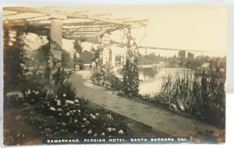 Lot of 4 Samarkand Persian Hotel Santa Barbara CA RPPC Vintage Postcards A20