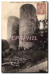 Postcard Old Crocq Creuse Les Vieilles Tours