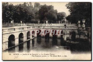 Postcard Old Nimes Fountain Gardens Great Pool