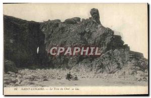 Postcard Old Saint Lunaire Le Trou du Chat