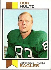 1973 Topps Football Card Don Hultz Philadelphia Eagles sk2435