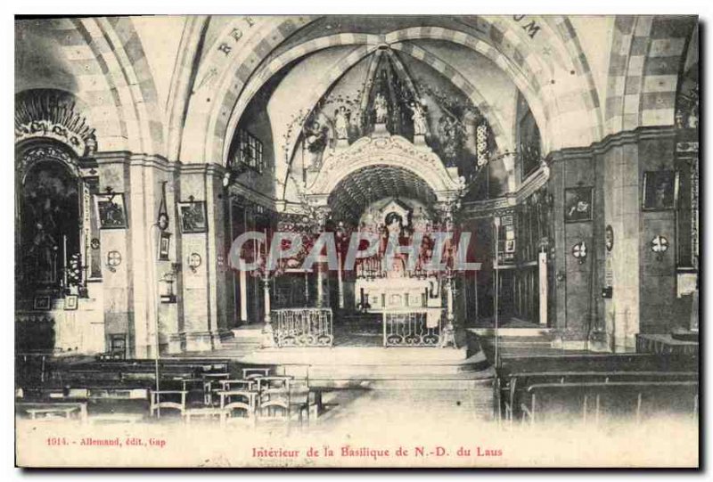 Old Postcard Interior of the Basilica of Our Lady of Laus