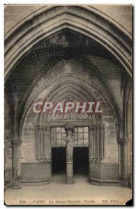 Old Postcard Paris La Sainte Chapelle Porch