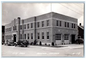 c1940's City Hall Vintage Cars Angola Indiana IN RPPC Unposted Photo Postcard