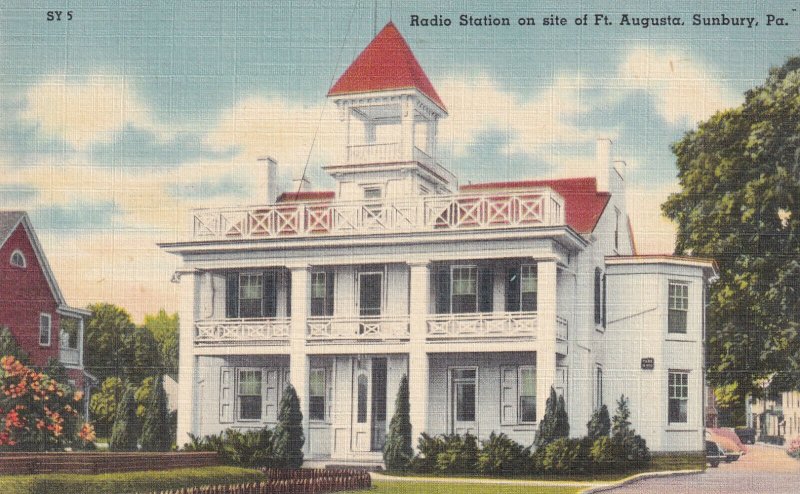 SUNBURY, Pennsylvania, 1930-1940s; Radio Station On Site Of Ft. Augusta