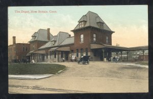 NEW BRITAIN CONNECTICUT CT RAILROAD DEPOT TRAIN STATION VINTAGE POSTCARD