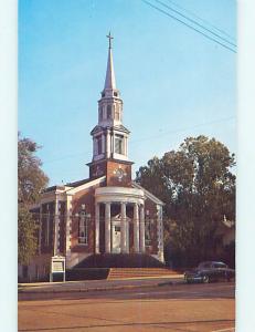 Unused 1950's OLD CARS & CHURCH SCENE Ozark Alabama AL p4062