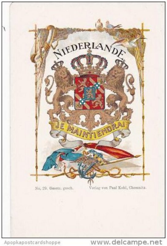 Netherlands Coat Of Arms Je Maintiendrai
