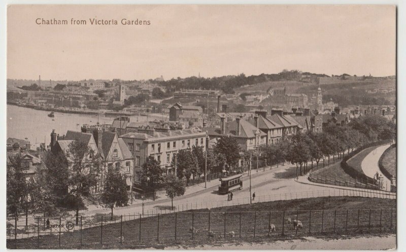 Kent; Chatham From Victoria Gardens PPC By Valentines, Unused, c 1910's 