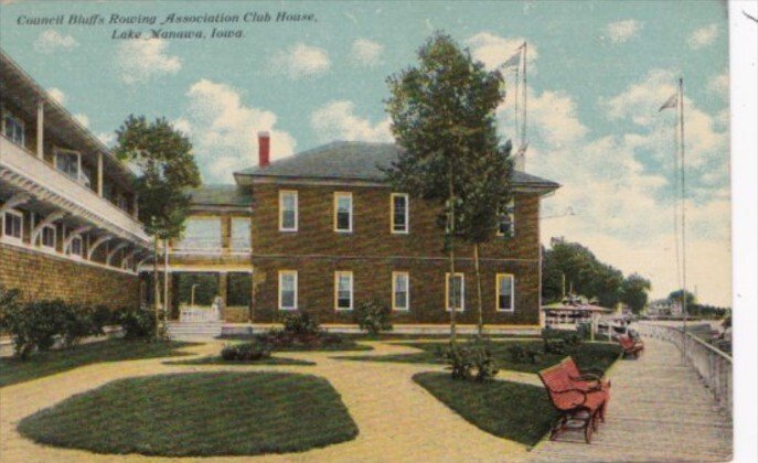 Iowa Lake Manawa Council Bluff's Rowing Association Club House 1913