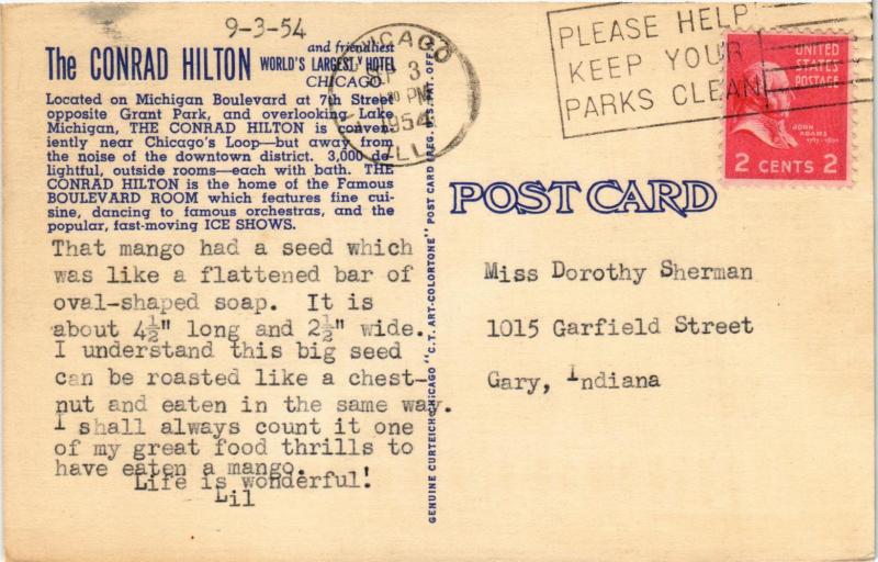 CONRAD HILTON HOTEL CHICAGO ILLINOIS