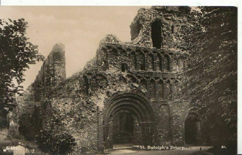 Essex Postcard - St Botolph's Priory - Real Photograph - Ref 2655A