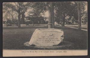 Massachusetts LEXINGTON Line of the Minute Man on the Lexington Green ~ Und/B