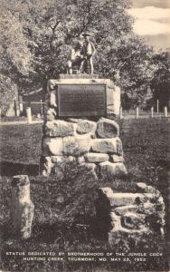 Thurmont Maryland Brotherhood Of Jungle Cock Statue Antique Postcard K57023