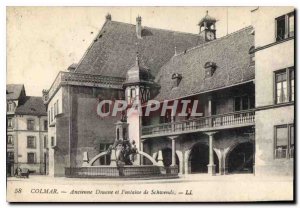 Old Postcard Colmar Old Customs and Fontaine Schwendi