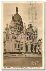 CARTE Postale Old Paris Sacre Coeur Basilica Built on the bubble Montmartre a...