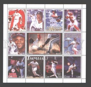 030795 BASEBALL STARS CONSECO THOMAS e.t.c set  KOMI MNH#30795