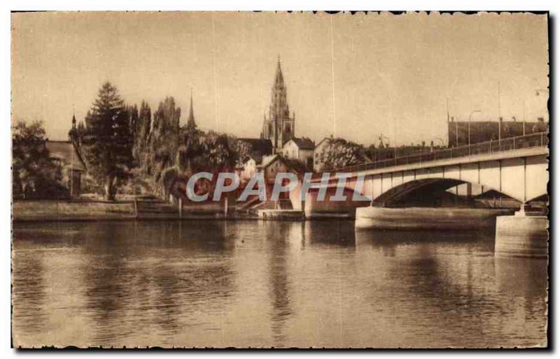 Postcard Constance Old Rhine Bridge