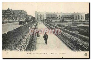 Old Postcard Deauville La Plage Fleurie Casino