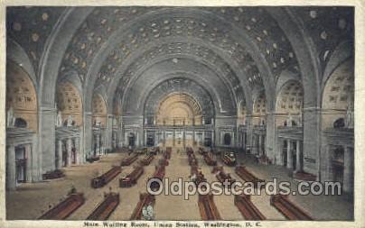 Union Station, Washington DC, USA Train Railroad Station Depot Post Card Post...