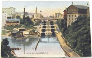 H2189   LOCKPORT, N.Y.  POSTCARD,  THE LOCKS