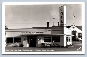 K8/ Newport Oregon RPPC Postcard c1950s Bay Way Caf� Highway  481