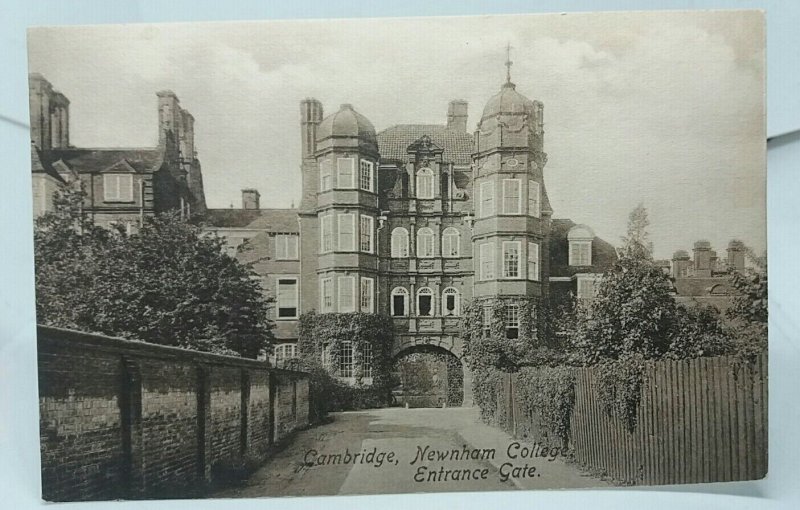 Cambridge Newnham College Entrance Gate Antique Vtg Friths Postcard Early 1900s
