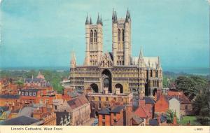 uk7835 lincoln cathedral west front  uk