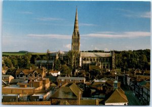 M-48361 View from the tower of St Thomas' Church Salisbury Cathedral England