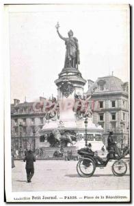 Paris - 11 - Place of the Republic - automotive - Collection Diary Old Postcard