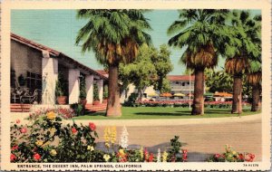 Linen Postcard Entrance, The Desert Inn in Palm Springs, California