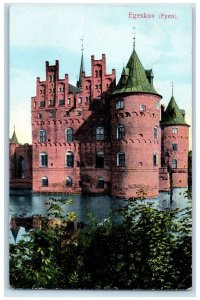 c1910 Egeskov Fyen Castle in Island of Funen Denmark Posted Antique Postcard