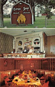 CLOVEN HOOF STEAK HOUSE Marengo, Illinois Bartender Roadside Vintage Postcard
