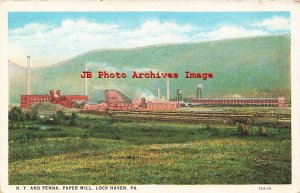 PA, Lock Haven, Pennsylvania, NY & Pennsylvania Paper Mill, Curteich No 259-29