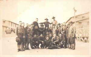 RPPC AMERICAN SOLDIER'S BARRACKS MILITARY REAL PHOTO POSTCARD (c. 1920s)